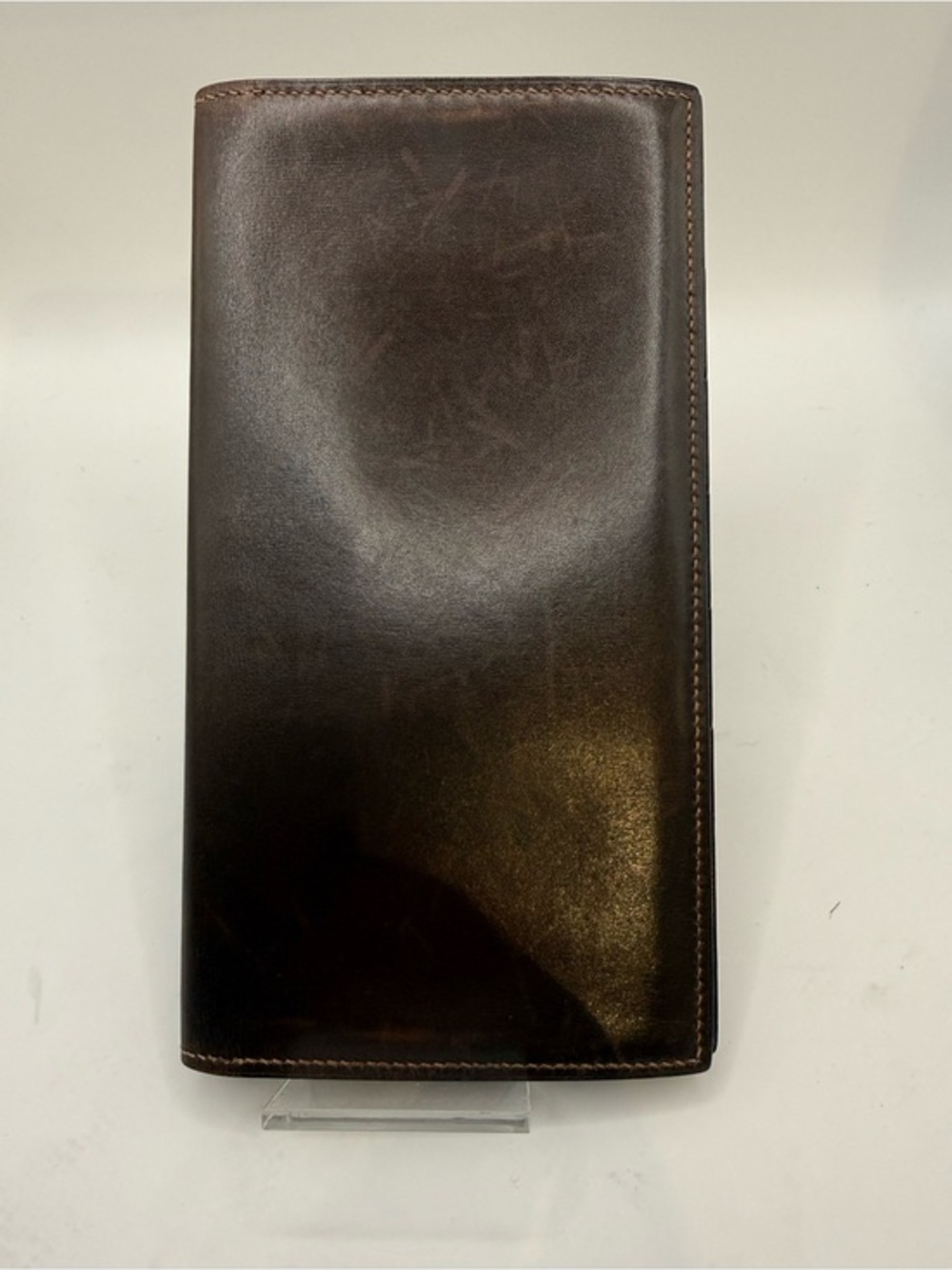 Hermès MC2 Long Wallet Brown Box Leather F Stamp - Vintage